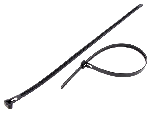 Kabelbinder; losmaakbaar; L: 300mm; W: 8mm; polyamide; 215,6N; zwart Kabelbinder; losmaakbaar; L: 300mm; W: 8mm; polyamide; 215,6N; zwart